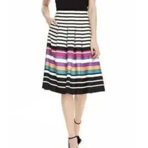 NNT, Banana Republic Women's 16 Pleated A-Line‎ Midi Multi-Colored Skirt